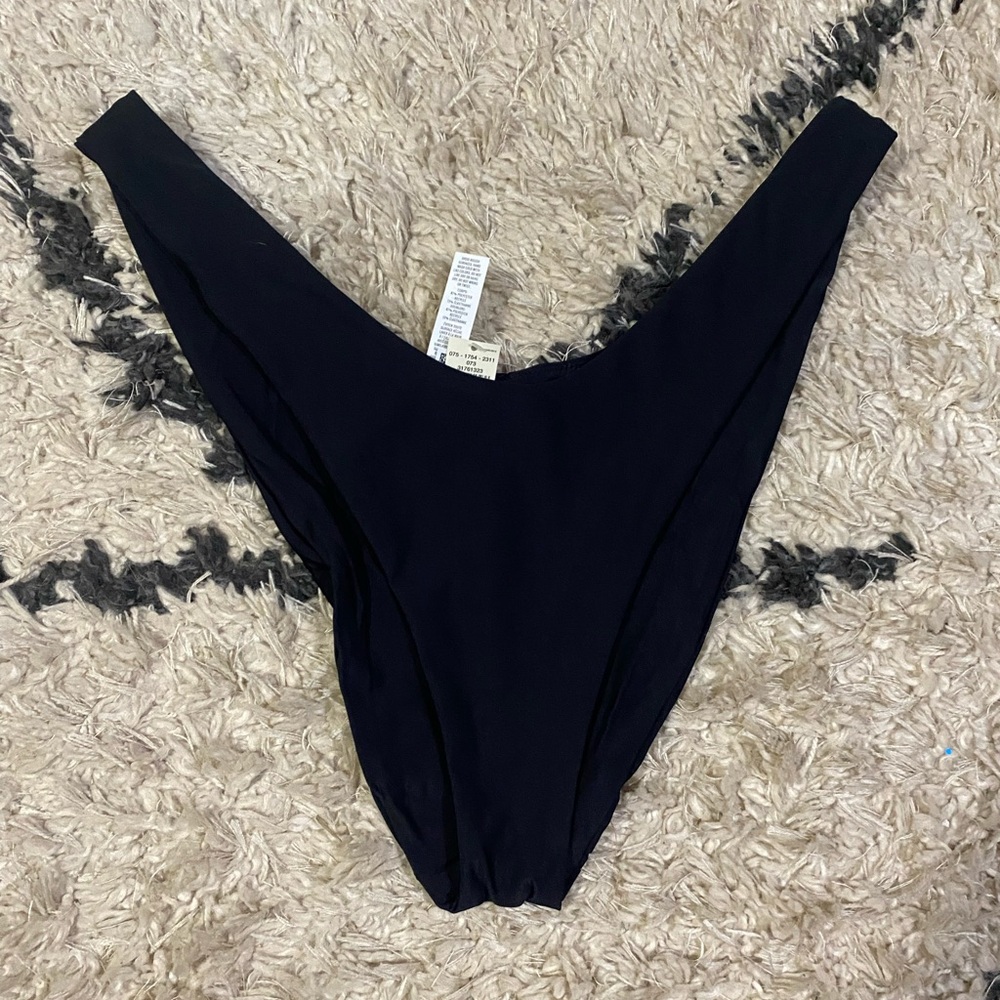 Aerie black high cut cheekier bikini bottom NWT size XXL